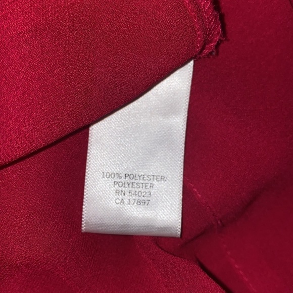 Banana Republic fushia double  layered ruffle trim blouse Sz M - Picture 11 of 16